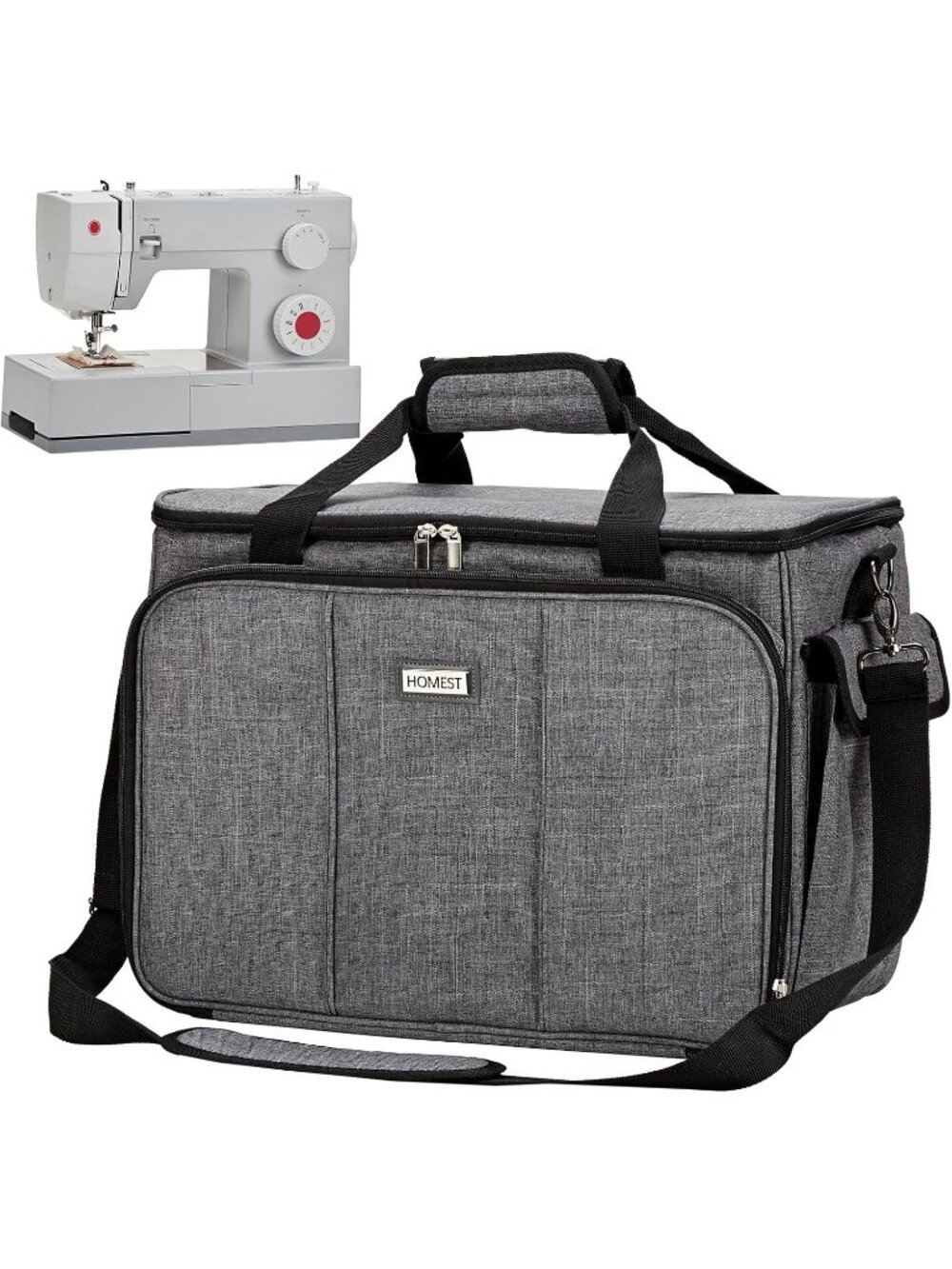 New Sewing Machine Carrying Case with Multiple Storage Pockets,